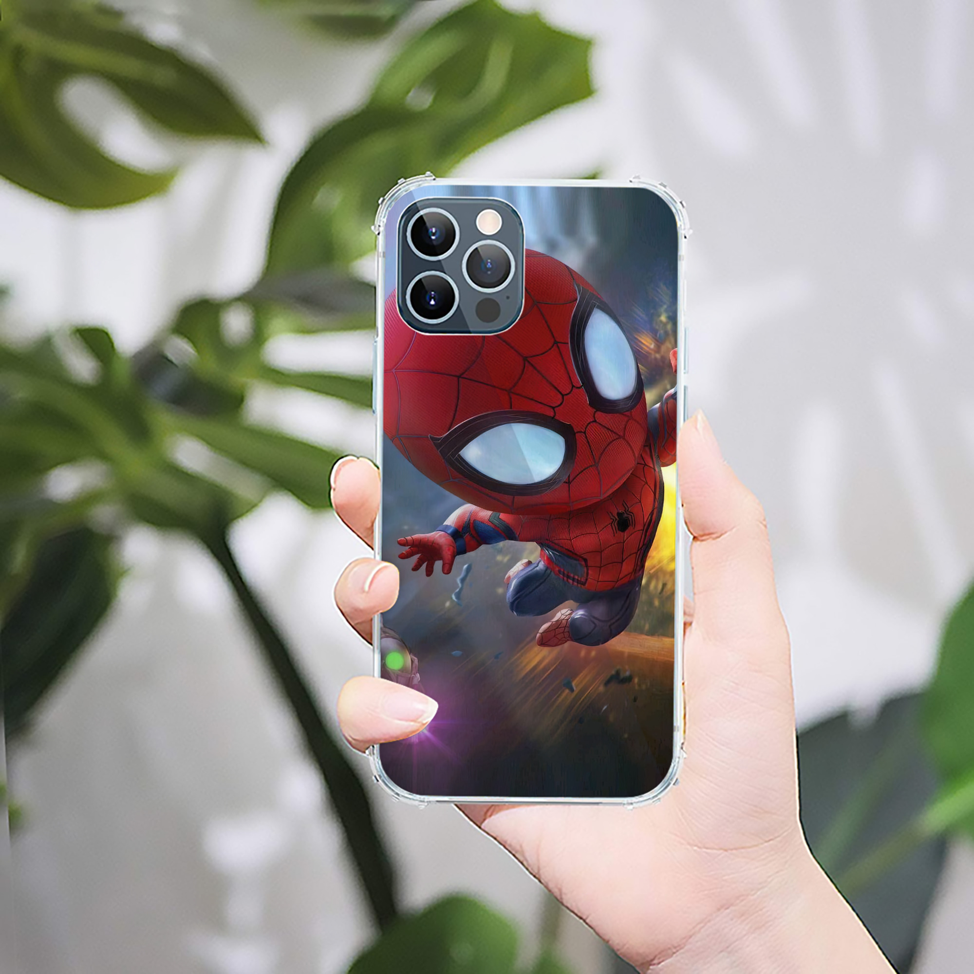 （画像用） Spider Man スパイダーマン 【iPhone 12シリーズ対応】透明スマホケース（クリアソフトケース）
